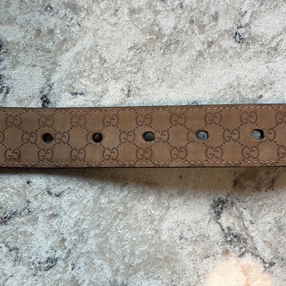 Gucci Brown Leather Belt with Silver-tone Buckle - Picture 9 of 14